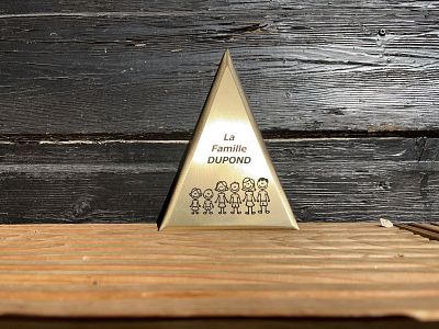 Flèche brossée satinée vernie personnalisable